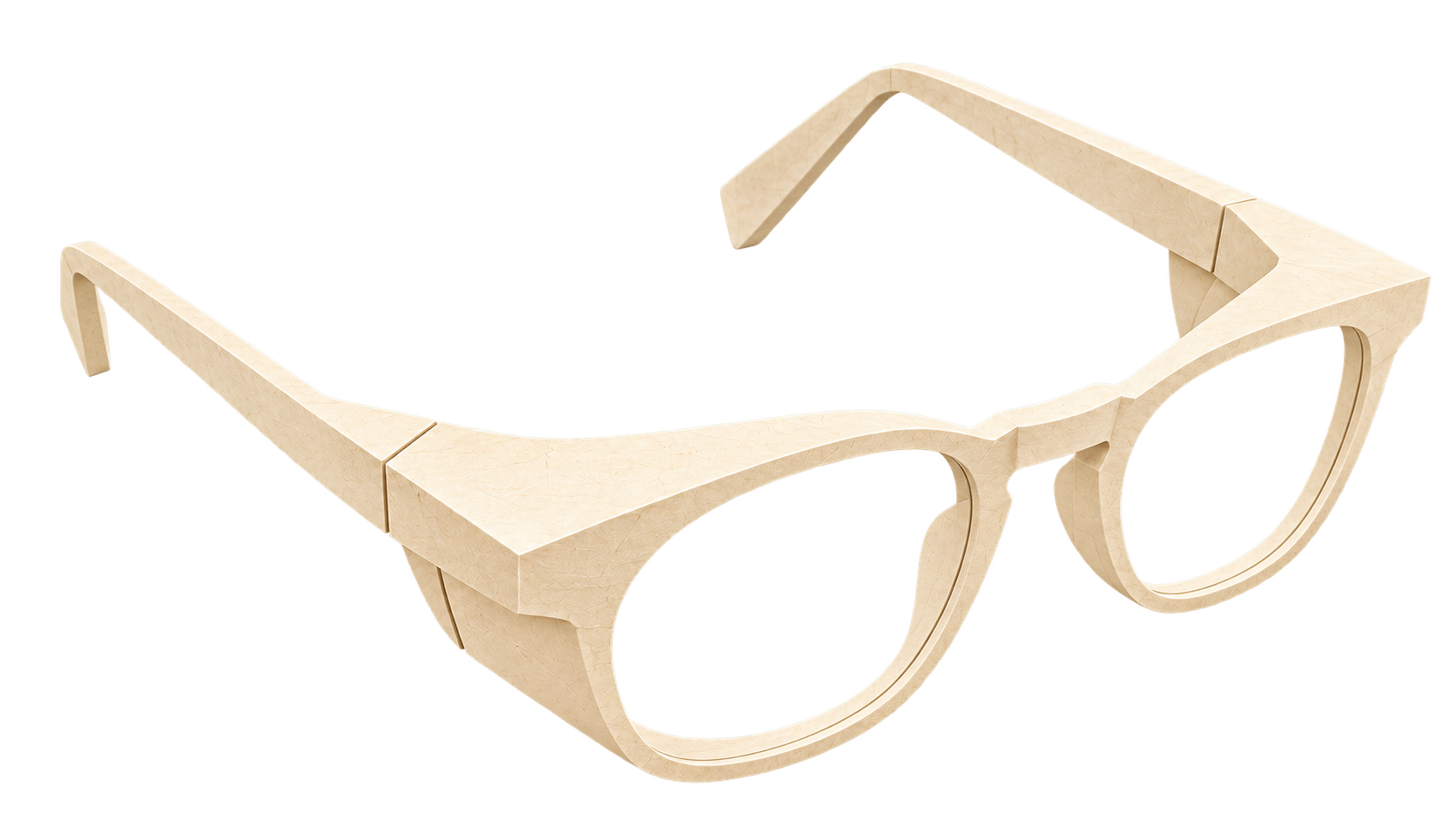 Cream-paper illustration of Focus Frames with broad side shields